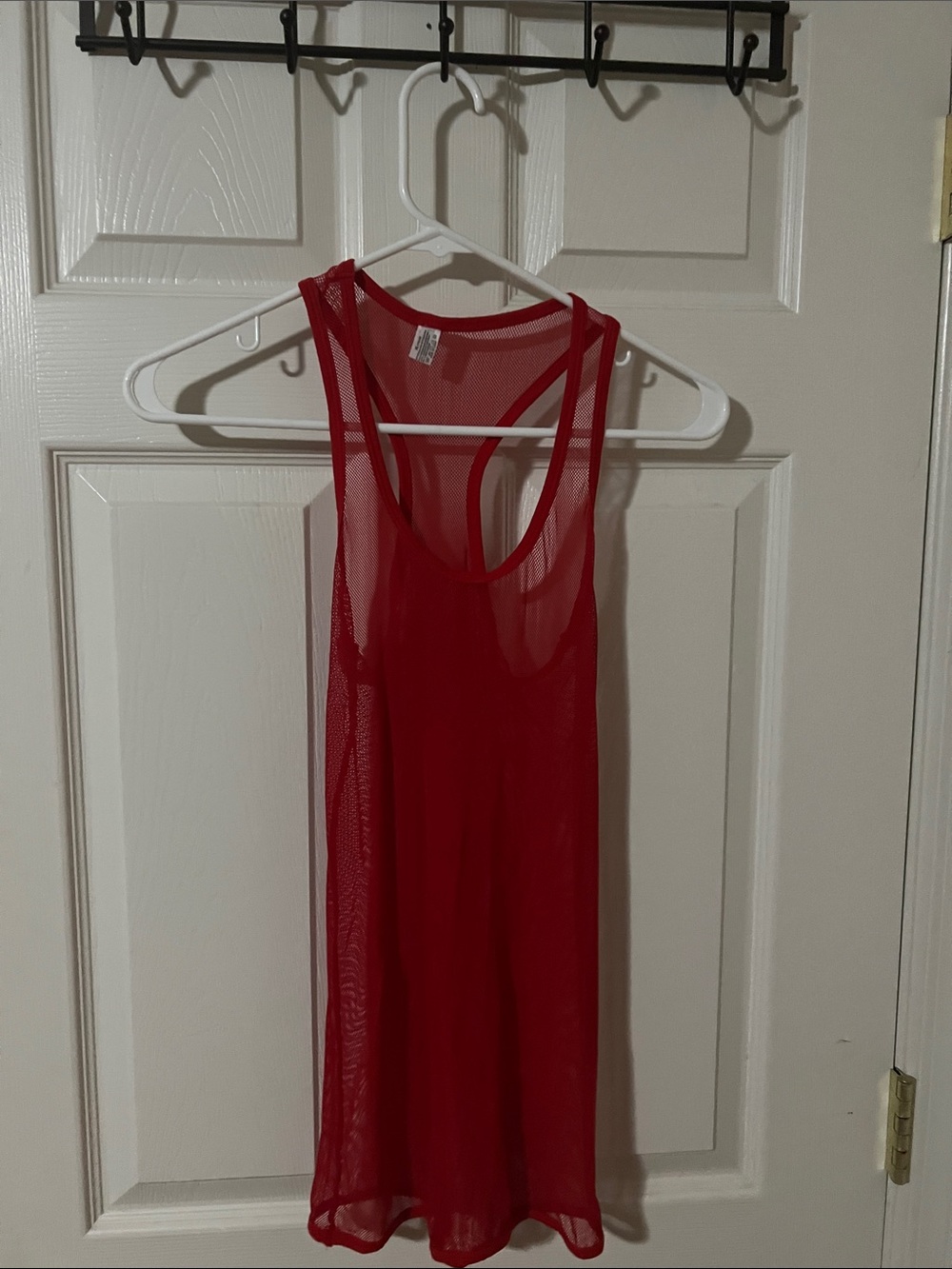 Red Mesh Tank Top - Lightweight Men's Athletic Layer